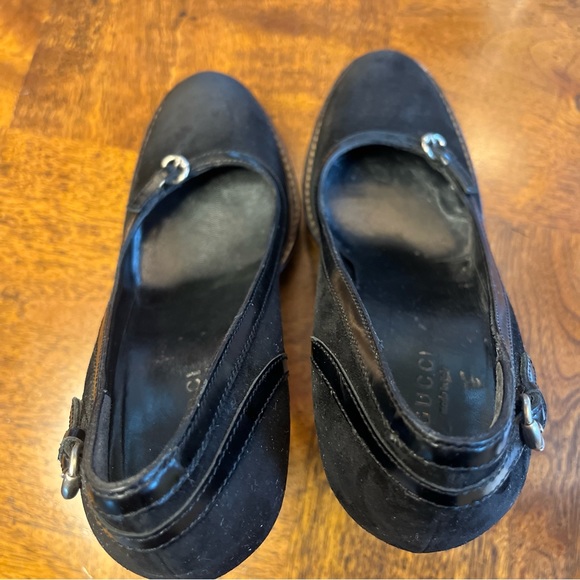 Gucci black suede platform pumps. - Picture 6 of 7